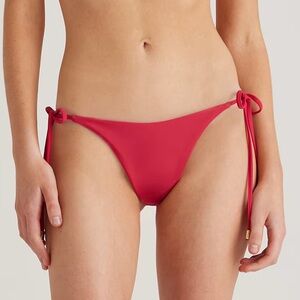 NWT QUINCE Italian Adjustable Side-Tie Bikini Bottom Berry Pink